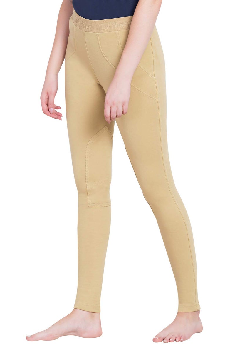 TuffRider تاف رايدر للنساء - بنطلونات قطنية للمدرسة، تان فاتح، 24 - Image 3